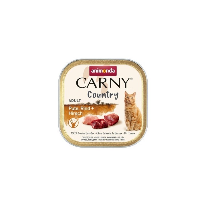 animonda Carny Nassfutter Katze Adult Country Pute, Rind, Hirsch 64x100 g