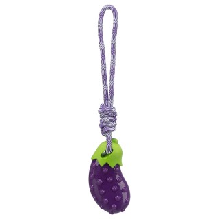Trixie Hundespielzeug Aubergine am Seil - ca. L 34 cm