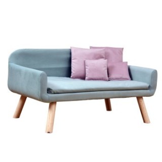 Silvio Design Rohrschneider® Hundesofa Cora hellblau, B103 x T57 x H50 cm