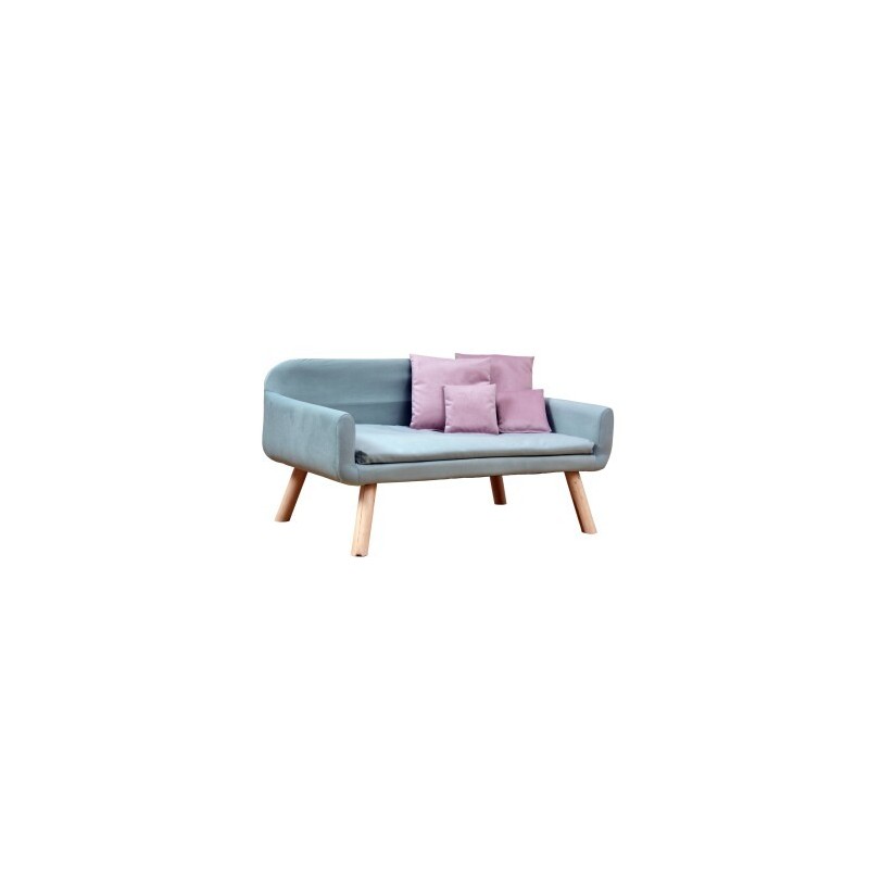 Silvio Design Rohrschneider® Hundesofa Cora hellblau, B103 x T57 x H50 cm