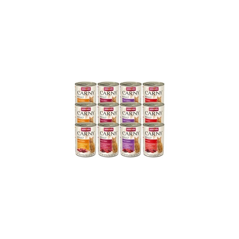 animonda Carny Nassfutter Katze Adult, Mixpaket Fleischauswahl 12x400 g Mixpaket 1