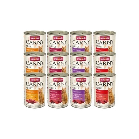 animonda Carny Nassfutter Katze Adult, Mixpaket Fleischauswahl 12x400 g Mixpaket 1