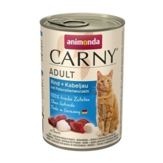 animonda Carny Nassfutter Katze Adult 6x400 g Rind, Kabeljau & Petersilienwurzeln