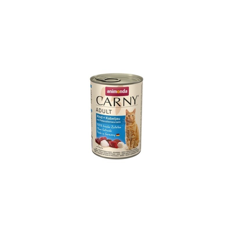 animonda Carny Nassfutter Katze Adult 6x400 g Rind, Kabeljau & Petersilienwurzeln
