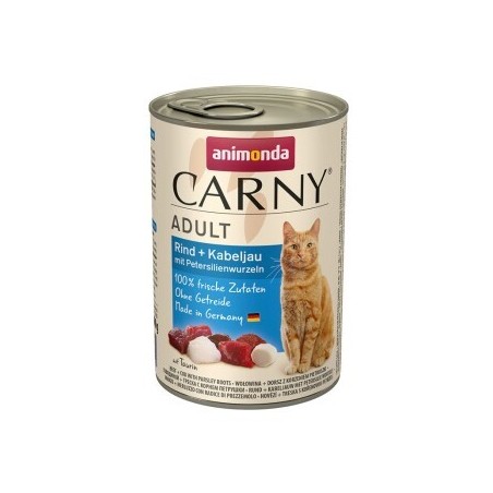 animonda Carny Nassfutter Katze Adult 6x400 g Rind, Kabeljau & Petersilienwurzeln