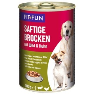 FIT+FUN Saftige Brocken Wild und Huhn 6x400 g