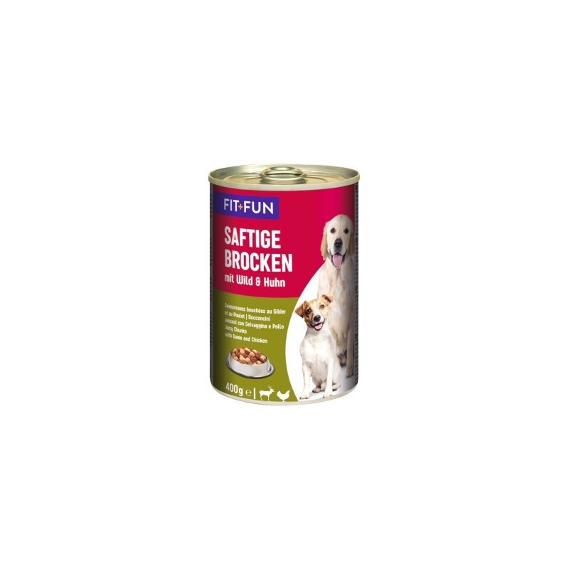 FIT+FUN Saftige Brocken Wild und Huhn 6x400 g