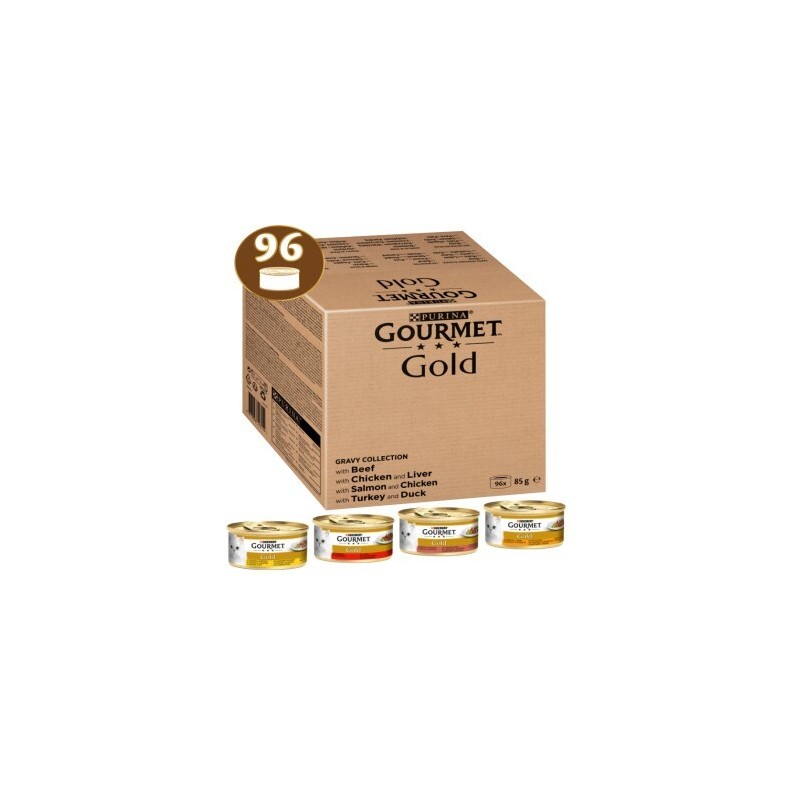 GOURMET Gold Zarte Häppchen Katzennassfutter Sorten-Mix 96x85g
