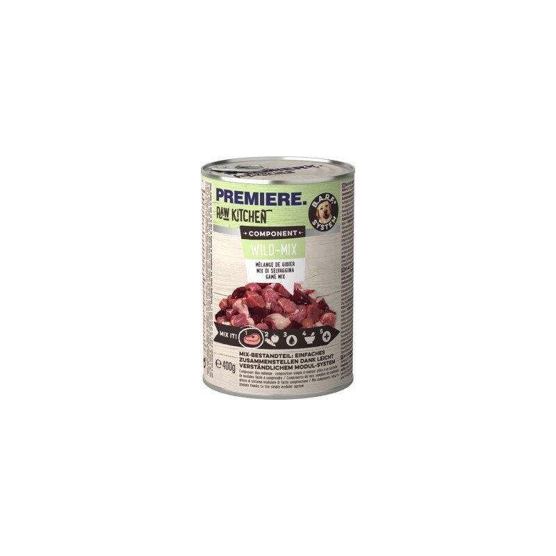 PREMIERE RAW KITCHEN Nassfutter Hund Adult Component, Wild 6x400 g