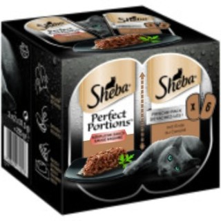 Sheba Perfect Portions Nassfutter Katze, Truthahn in Sauce 6x75 g Ente
