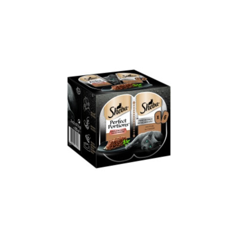 Sheba Perfect Portions Nassfutter Katze, Truthahn in Sauce 6x75 g Ente