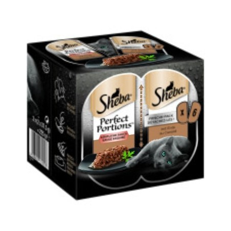 Sheba Perfect Portions Nassfutter Katze, Truthahn in Sauce 6x75 g Ente