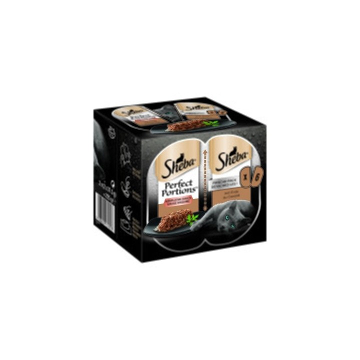 Sheba Perfect Portions Nassfutter Katze, Truthahn in Sauce 6x75 g Ente