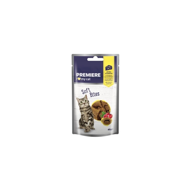 PREMIERE Soft Bites Käse und Cranberries 3x40 g