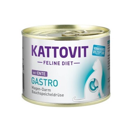 KATTOVIT Feline Diet Nassfutter Katze Gastro Adult Ente 12x185 g