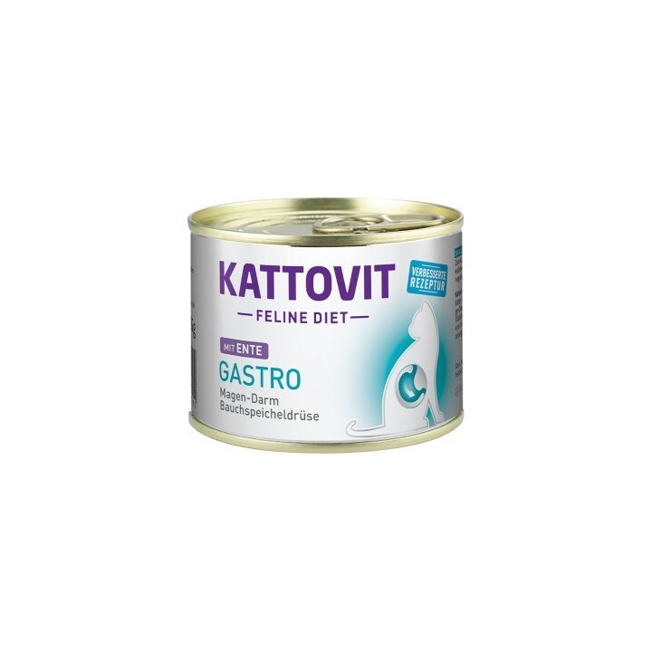 KATTOVIT Feline Diet Nassfutter Katze Gastro Adult Ente 12x185 g