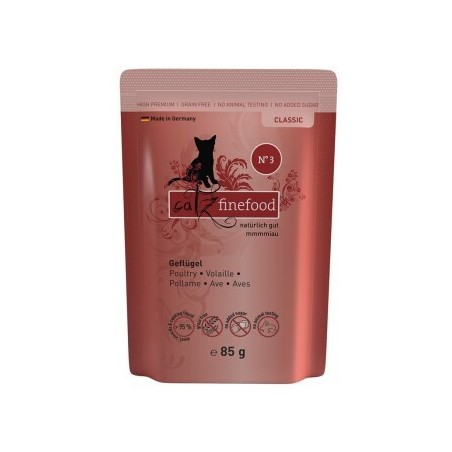 Catz finefood Nassfutter Katze Classic Adult 8x85 g No. 3 Geflügel