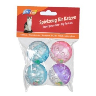 FIT+FUN Spielzeug Rasselbälle 4er-Pack