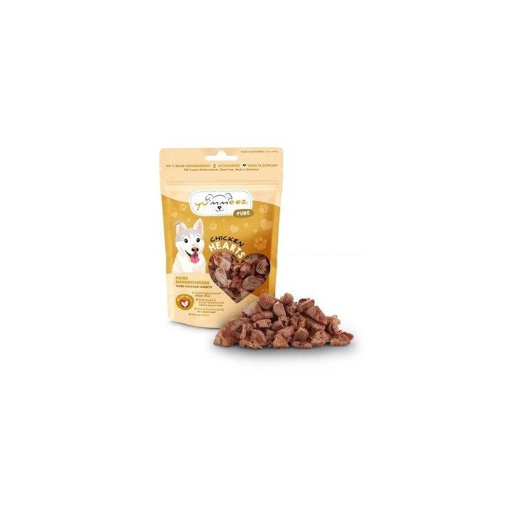 Yummeez pure Hühnerherzen gefriergetrocknet 35g