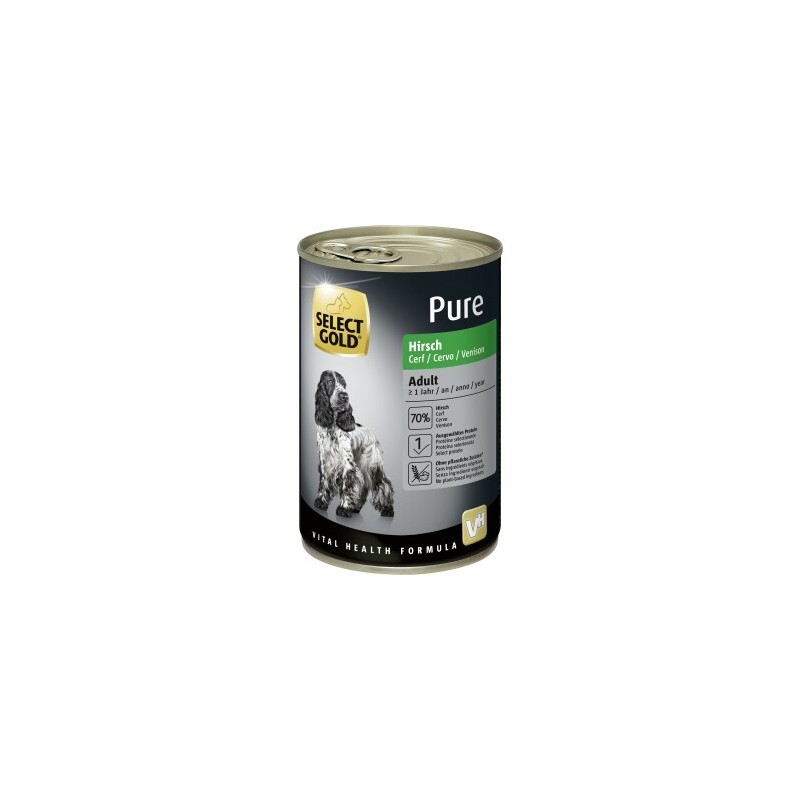 SELECT GOLD Pure Adult Hirsch 6x400 g