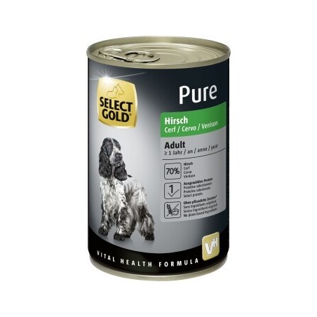 SELECT GOLD Pure Adult Hirsch 6x400 g