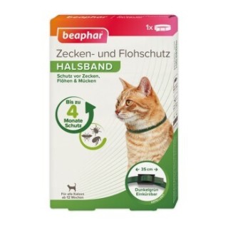 Beaphar Zecken- und Flohschutz Halsband für Katzen 35cm