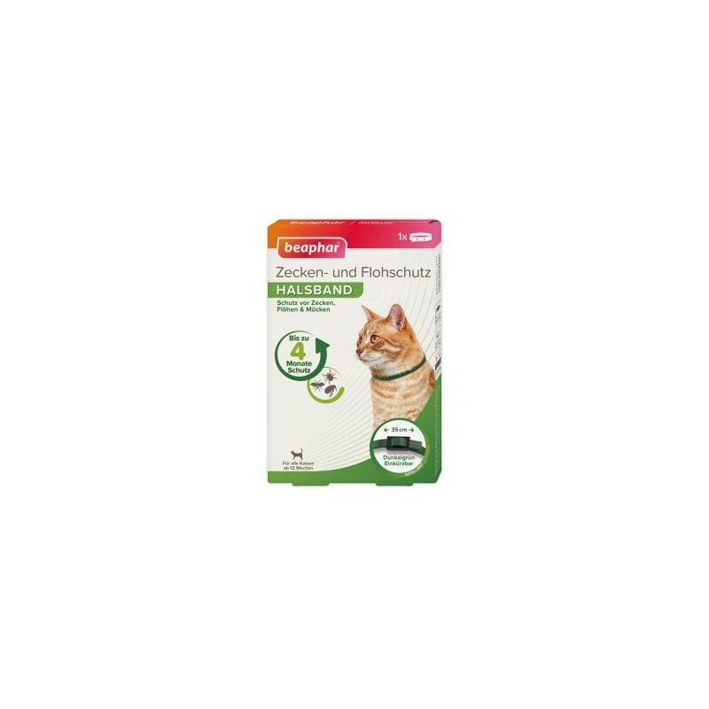 Beaphar Zecken- und Flohschutz Halsband für Katzen 35cm