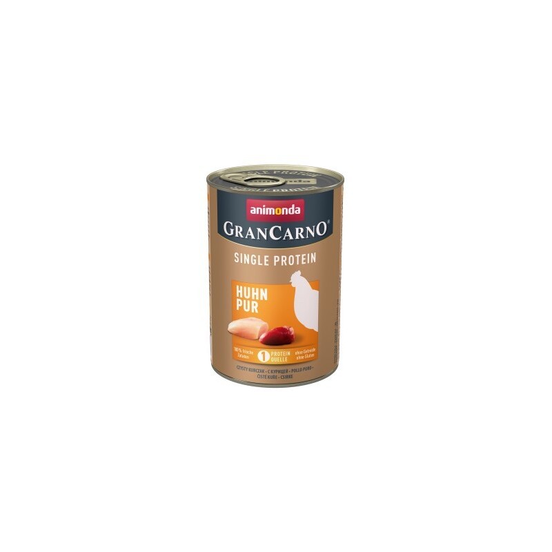 animonda GranCarno Single Protein Nassfutter Hund Adult, Huhn pur 6x400 g