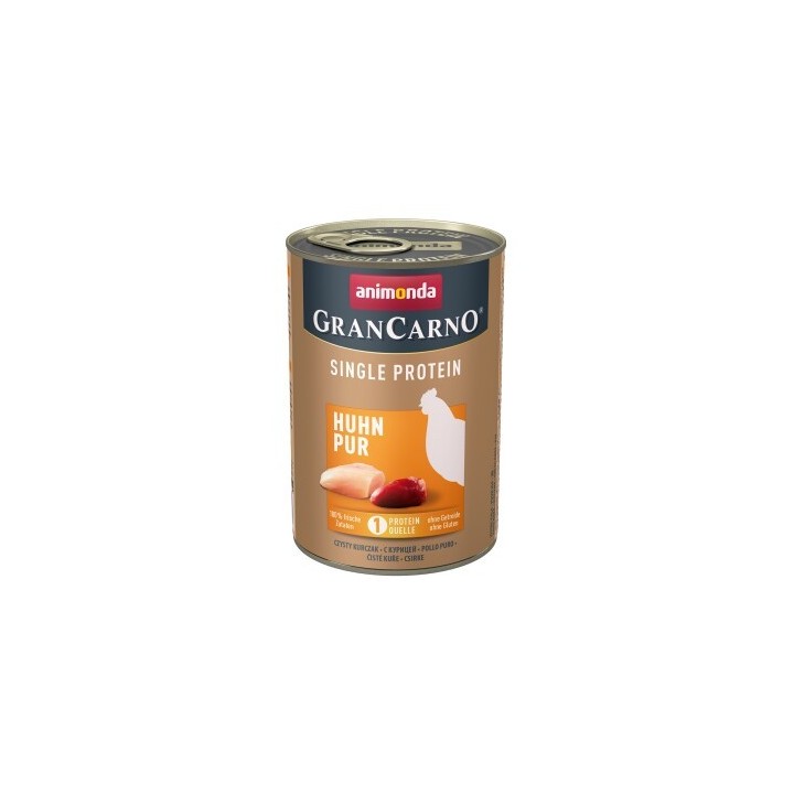animonda GranCarno Single Protein Nassfutter Hund Adult, Huhn pur 6x400 g