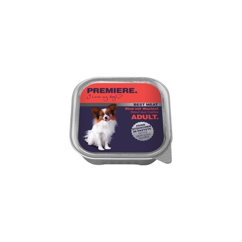 PREMIERE Best Meat Adult Rind mit Wachtel 16x100 g