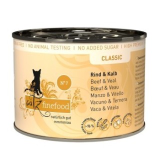 Catz finefood Nassfutter Katze Classic Adult No. 7 Rind und Kalb 6x200 g