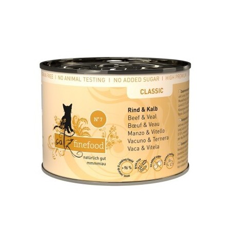 Catz finefood Nassfutter Katze Classic Adult No. 7 Rind und Kalb 6x200 g
