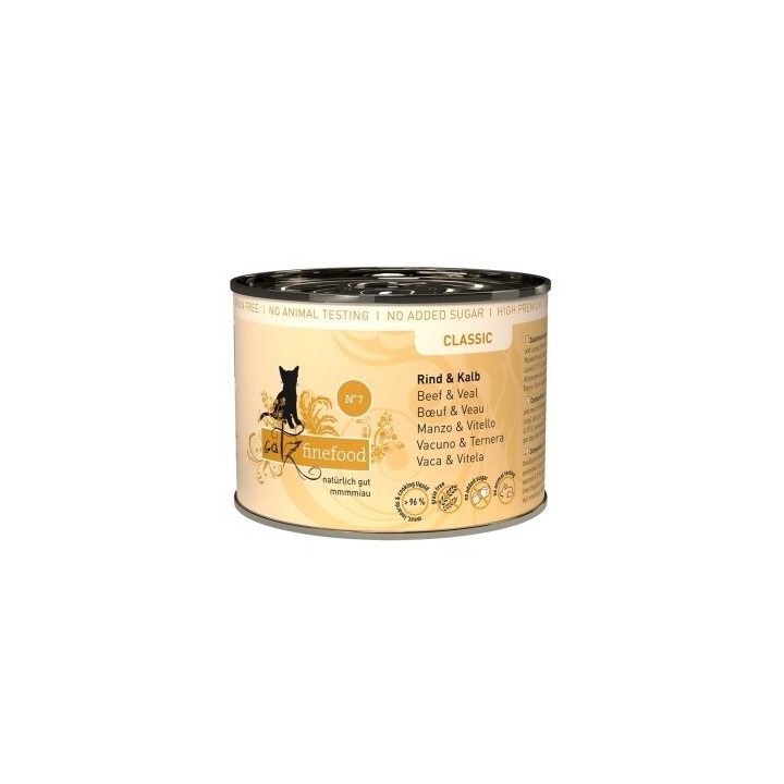 Catz finefood Nassfutter Katze Classic Adult No. 7 Rind und Kalb 6x200 g