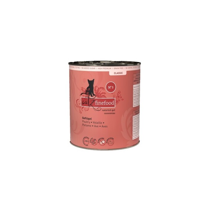 Catz finefood Nassfutter Katze Classic Adult No. 3 Geflügel 6x800 g