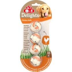 8in1 Delights Kaubälle Hähnchenfleisch S 4 Stück