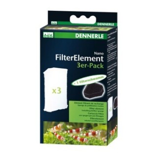 DENNERLE Nano Eckfilter, Ersatzkartusche 3er