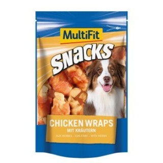 MultiFit Snacks Chicken Wraps 2x140g Bones