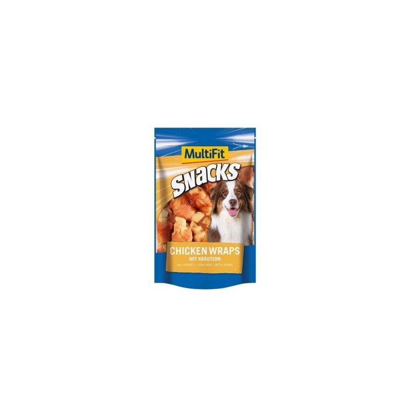MultiFit Snacks Chicken Wraps 2x140g Bones
