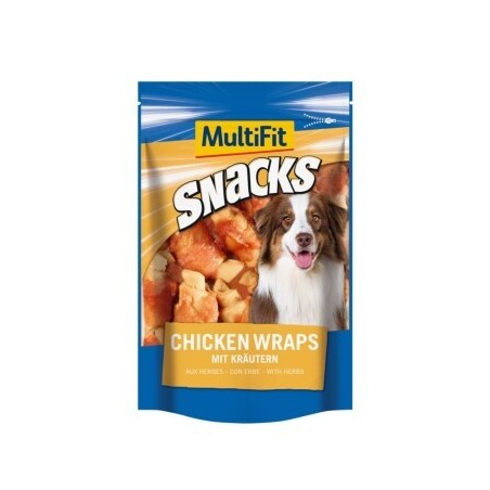 MultiFit Snacks Chicken Wraps 2x140g Bones