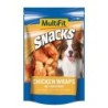MultiFit Snacks Chicken Wraps 2x140g Bones
