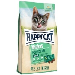 HAPPY CAT Minkas Trockenfutter Katze Adult, Perfect Mix, Geflügel, Fisch & Lamm 4 kg