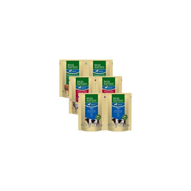 REAL NATURE Adult Pouches Mixpaket 6x300g