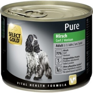 SELECT GOLD Pure Adult Hirsch 6x200 g