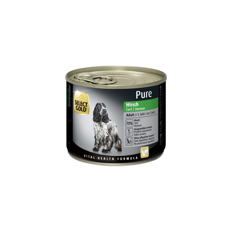 SELECT GOLD Pure Adult Hirsch 6x200 g