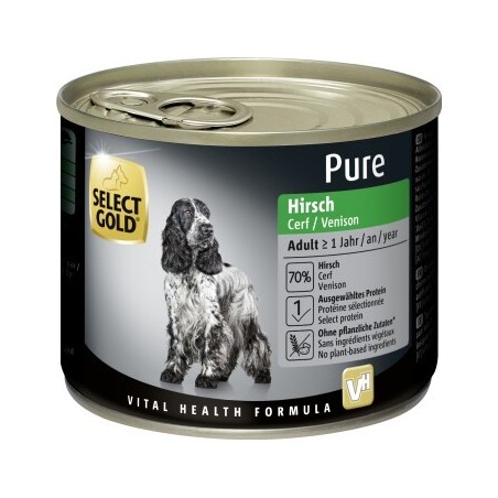 SELECT GOLD Pure Adult Hirsch 6x200 g