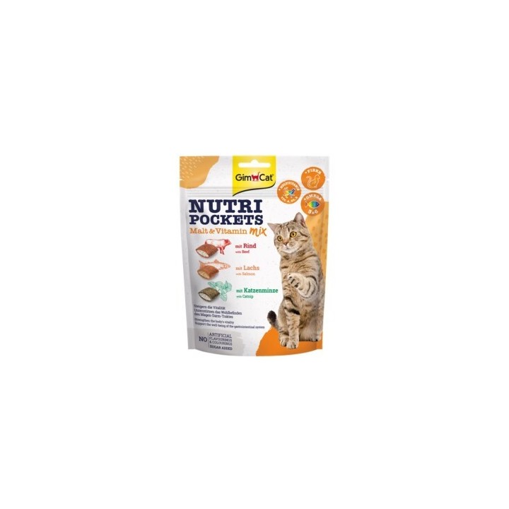 GimCat Nuti Pockets Malz-Vitamin Mix 2x150 g