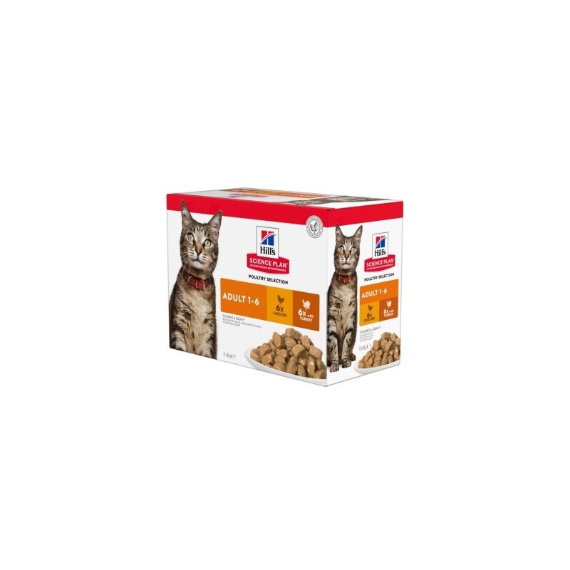 Hill's Science Plan Adult Truthahn und Huhn 12x85 g