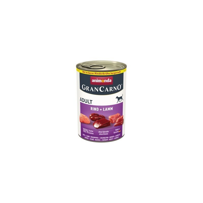 animonda GranCarno Original Nassfutter Hund Adult, Rind und Lamm 6x400 g