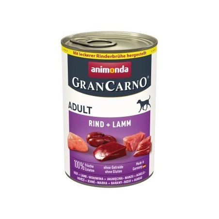 animonda GranCarno Original Nassfutter Hund Adult, Rind und Lamm 6x400 g