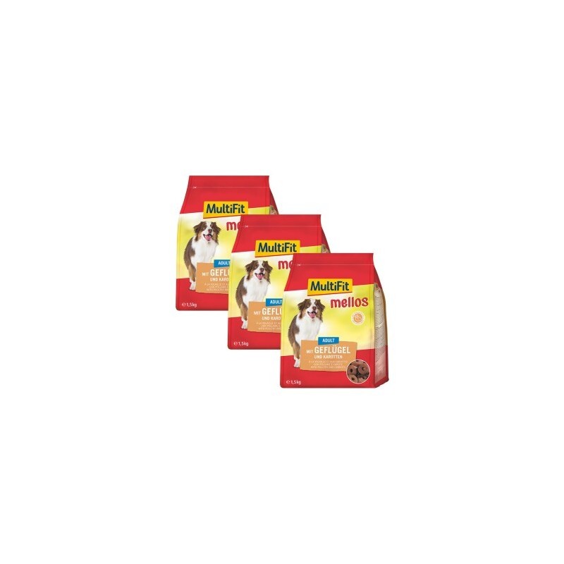 MultiFit Mellos 3x1,5kg Geflügel und Karotten